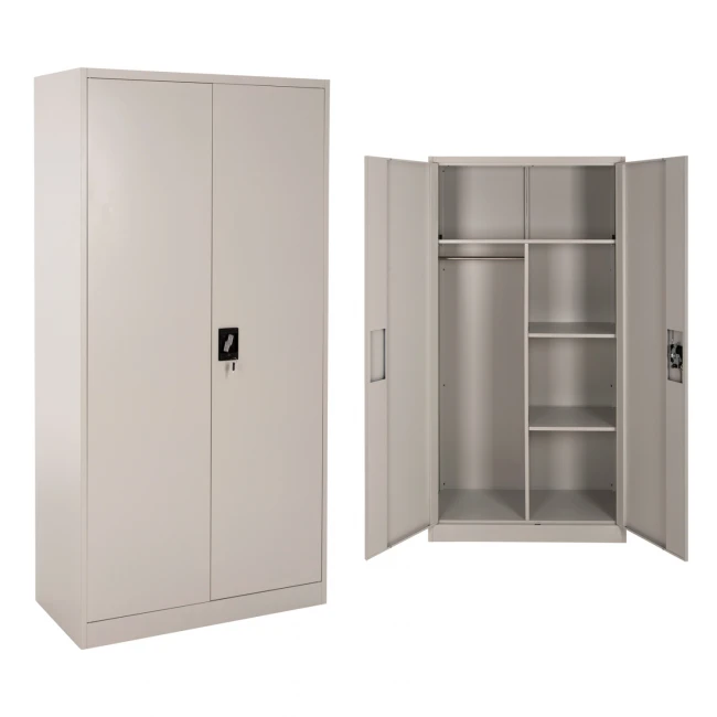 ΝΤΟΥΛΑΠΑ ΜΕΤΑΛΛΙΚΗ 2ΦΥΛΛΗ ΜΕ ΧΩΡΙΣΜΑ ΑΝΟΙΧΤΟ ΓΚΡΙ HM5961.11 90Χ40Χ180Yεκ.