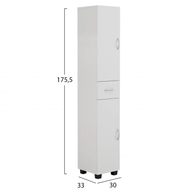 ΝΤΟΥΛΑΠΙ ADEMIA ΣΤΗΛΗ ΠΟΛΛΑΠΛΩΝ ΧΡΗΣΕΩΝ ΜΕΛΑΜΙΝΗ ΛΕΥΚΟ 30x33x175,5Yεκ.HM9124.11