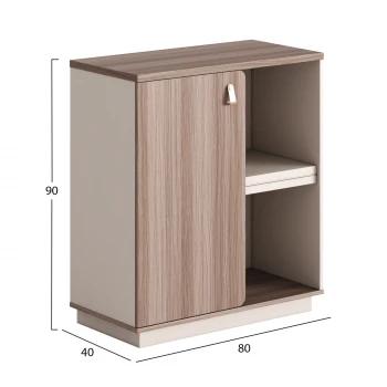 ΝΤΟΥΛΑΠΙ/ΒΙΒΛΙΟΘΗΚΗ ΣΕΙΡΑ SUPERON HM2143 ΜΕΛΑΜΙΝΗ ΜΠΕΖ & ΦΥΣΙΚΟ 80x40x90Υεκ.