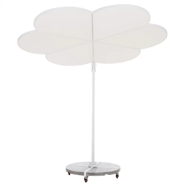 ΟΜΠΡΕΛΑ ΜΕ ΒΑΣΗ ΣΕΙΡΑ CANNOPY (flower) HM21286.02 ΑΛΟΥΜΙΝΙΟ-ΓΡΑΝΙΤΗΣ-ΛΕΥΚΟ 2,38x2,2μ