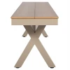 ΠΑΓΚΑΚΙ ΑΛΟΥΜΙΝΙΟΥ TAWNEE HM6040.04 ΣΑΜΠΑΝΙ-POLYWOOD ΚΑΘΙΣΜΑ ΦΥΣΙΚΟ 220x36x44,5Υεκ.