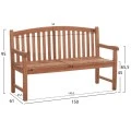 ΠΑΓΚΑΚΙ ΚΗΠΟΥ 3ΘΕΣΙΟ ELENA HM18125 ΞΥΛΟ TEAK--ΦΥΣΙΚΟ 150x61x95Υεκ.