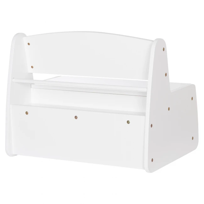 ΠΑΓΚΑΚΙ ΠΑΙΔΙΚΟ ΜΕ ΑΠΟΘ.ΧΩΡΟ RICKI HM18342.03 MDF & ΚΟΝΤΡΑΠΛΑΚΕ ΛΕΥΚΟ 63x43x47Υεκ