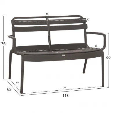 ΠΑΓΚΑΚΙ ΠΟΛΥΠΡΟΠΥΛΕΝΙΟΥ 2ΘΕΣΙΟ KORVER HM6332.05 DARK OLIVE GREEN 113x65x76Υεκ.