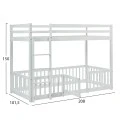 ΠΑΙΔΙΚΗ ΚΟΥΚΕΤΑ τ.MONTESSORI ΜΕ ΠΑΡΚΑΚΙ PLAYKID HM703.03 ΞΥΛΟ ΠΕΥΚΟΥ ΛΕΥΚΟ ΓΙΑ 190x90εκ