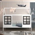 ΠΑΙΔΙΚΟ ΚΡΕΒΑΤΙ τ.MONTESSORI DOMER HM742.01 ΞΥΛΟ ΠΕΥΚΟΥ ΛΕΥΚΟ--ΓΙΑ 90x190εκ