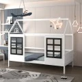 ΠΑΙΔΙΚΟ ΚΡΕΒΑΤΙ τ.MONTESSORI DOMER HM742.01 ΞΥΛΟ ΠΕΥΚΟΥ ΛΕΥΚΟ--ΓΙΑ 90x190εκ