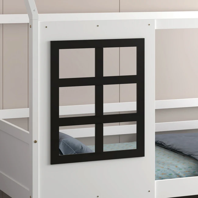 ΠΑΙΔΙΚΟ ΚΡΕΒΑΤΙ τ.MONTESSORI DOMER HM742.01 ΞΥΛΟ ΠΕΥΚΟΥ ΛΕΥΚΟ--ΓΙΑ 90x190εκ