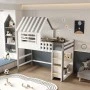 ΠΑΙΔΙΚΟ ΚΡΕΒΑΤΙ τ.MONTESSORI ΜΕ ΠΛΑΙΝΑ ΡΑΦΙΑ HOMI HM712 ΞΥΛΟ ΠΕΥΚΟΥ ΛΕΥΚΟ-ΓΚΡΙ-ΣΤΡΩΜΑ 90x190εκ