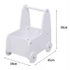 ΠΑΙΔΙΚΟ ΤΡΟΛΕΥ/ΚΑΡΟΤΣΑΚΙ RICKI HM18341.03 MDF & ΚΟΝΤΡΑΠΛΑΚΕ ΛΕΥΚΟ 33x45x50Υεκ