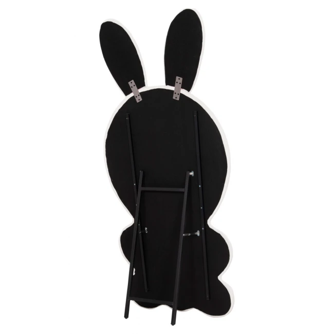 ΠΑΙΔΙΚΟΣ ΚΑΘΡΕΦΤΗΣ ΔΑΠΕΔΟΥ BUNNY HM4489.01 MDF ΡΟΖ & ΛΕΥΚΟ-ΜΑΥΡΟ STAND 80x162Υεκ.