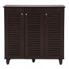 ΠΑΠΟΥΤΣΟΘΗΚΗ-ΝΤΟΥΛΑΠΑ PROLLY HM9609.01 ΜΕΛΑΜΙΝΗ WENGE-3ΠΟΡΤΕΣ-4ΡΑΦΙΑ 87x32x88Υεκ.