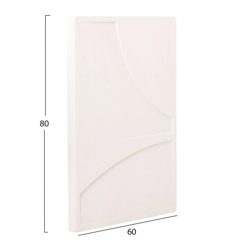 ΠΙΝΑΚΑΣ ΟΡΘΟΓΩΝΙΟΣ ΣΕΙΡΑ SANTORINI HM4509 MDF ΥΠΟΛΕΥΚΟ ΧΡΩΜΑ 60x4(πάχος)x80Υεκ.