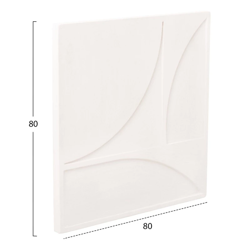 ΠΙΝΑΚΑΣ ΤΕΤΡΑΓΩΝΟΣ ΣΕΙΡΑ SANTORINI HM4508 MDF ΣΕ ΥΠΟΛΕΥΚΟ ΧΡΩΜΑ 80x4(πάχος)x80Υεκ.
