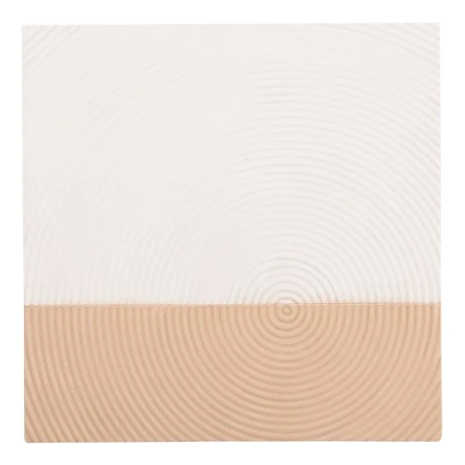 ΠΙΝΑΚΑΣ ΤΕΤΡΑΓΩΝΟΣ ΣΕΙΡΑ SANTORINI HM4519 MDF ΣΕ ΥΠΟΛΕΥΚΟ-ΚΑΦΕ ΧΡΩΜΑ 80x4(πάχος)x80Υεκ.