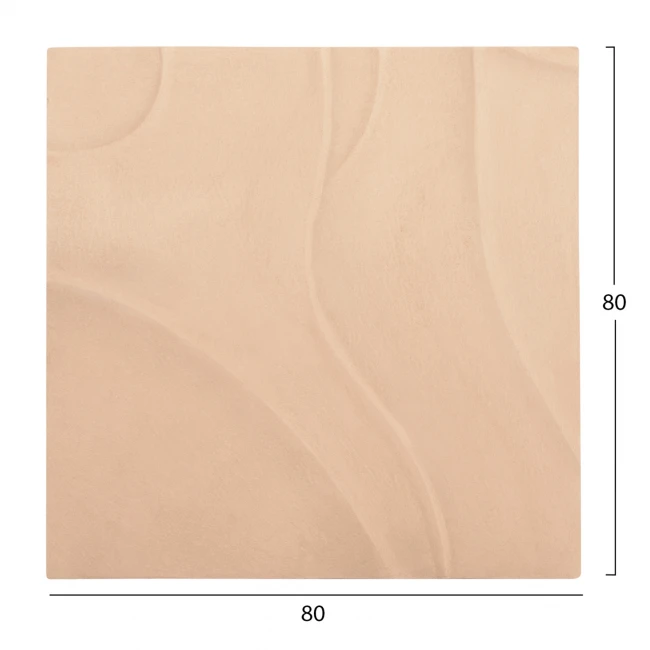 ΠΙΝΑΚΑΣ ΤΕΤΡΑΓΩΝΟΣ ΣΕΙΡΑ SANTORINI HM4520 MDF ΣΕ ΜΠΕΖ ΧΡΩΜΑ 80x4(πάχος)x80Υεκ.