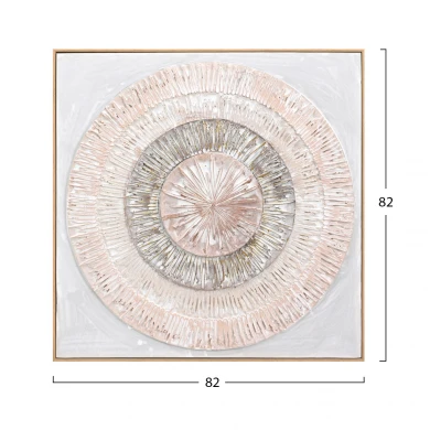 ΠΙΝΑΚΑΣ ΤΟΙΧΟΥ 3D HM4578 ΜΕ ΚΟΡΝΙΖΑ ΜΠΕΖ-ΧΕΙΡΟΠΟΙΗΤΟΙ ΚΥΚΛΟΙ 82x4,5Χ82Υεκ.