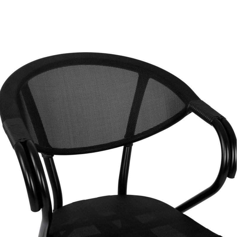 ΠΟΛΥΘΡΟΝΑ ΑΛΟΥΜΙΝΙΟΥ CLAY BAMBOO LOOK ΜΑΥΡΗ ΜΕ TEXTLINE HM5025.02 59x60x82 cm