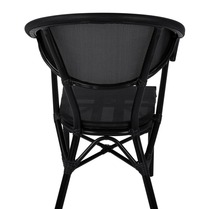 ΠΟΛΥΘΡΟΝΑ ΑΛΟΥΜΙΝΙΟΥ CLAY BAMBOO LOOK ΜΑΥΡΗ ΜΕ TEXTLINE HM5025.02 59x60x82 cm