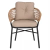 ΠΟΛΥΘΡΟΝΑ ΑΛΟΥΜΙΝΙΟΥ DARK GREY ΕΠΑΓΓΕΛΜ. RATTAN ΜΑΞΙΛΑΡΙ ΜΠΕΖ HM5863.01 60x56x84 εκ.