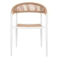 ΠΟΛΥΘΡΟΝΑ ΑΛΟΥΜΙΝΙΟΥ ΛΕΥΚΗ PΕ RATTAN ΜΠΕΖ HM5854.01 55.5x58.5x78 εκ.