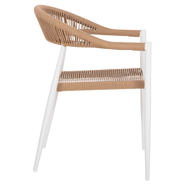 ΠΟΛΥΘΡΟΝΑ ΑΛΟΥΜΙΝΙΟΥ ΛΕΥΚΗ PΕ RATTAN ΜΠΕΖ HM5854.01 55.5x58.5x78 εκ.