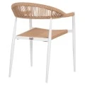 ΠΟΛΥΘΡΟΝΑ ΑΛΟΥΜΙΝΙΟΥ ΛΕΥΚΗ PΕ RATTAN ΜΠΕΖ HM5854.01 55.5x58.5x78 εκ.