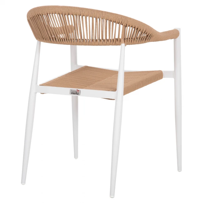 ΠΟΛΥΘΡΟΝΑ ΑΛΟΥΜΙΝΙΟΥ ΛΕΥΚΗ PΕ RATTAN ΜΠΕΖ HM5854.01 55.5x58.5x78 εκ.