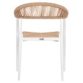 ΠΟΛΥΘΡΟΝΑ ΑΛΟΥΜΙΝΙΟΥ ΛΕΥΚΗ PΕ RATTAN ΜΠΕΖ HM5854.01 55.5x58.5x78 εκ.