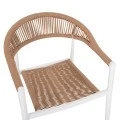 ΠΟΛΥΘΡΟΝΑ ΑΛΟΥΜΙΝΙΟΥ ΛΕΥΚΗ PΕ RATTAN ΜΠΕΖ HM5854.01 55.5x58.5x78 εκ.