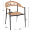 ΠΟΛΥΘΡΟΝΑ ΑΛΟΥΜΙΝΙΟΥ HM5854.02 ΑΝΘΡΑΚΙ PΕ RATTAN ΜΠΕΖ 55.5x58.5x78 εκ.