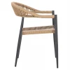 ΠΟΛΥΘΡΟΝΑ ΑΛΟΥΜΙΝΙΟΥ HM5854.02 ΑΝΘΡΑΚΙ PΕ RATTAN ΜΠΕΖ 55.5x58.5x78 εκ.