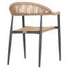 ΠΟΛΥΘΡΟΝΑ ΑΛΟΥΜΙΝΙΟΥ HM5854.02 ΑΝΘΡΑΚΙ PΕ RATTAN ΜΠΕΖ 55.5x58.5x78 εκ.