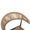 ΠΟΛΥΘΡΟΝΑ ΑΛΟΥΜΙΝΙΟΥ HM5854.02 ΑΝΘΡΑΚΙ PΕ RATTAN ΜΠΕΖ 55.5x58.5x78 εκ.