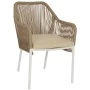 ΠΟΛΥΘΡΟΝΑ ΑΛΟΥΜΙΝΙΟΥ LOKKI HM5855.01 ΛΕΥΚΟ ΜΕ ΣΧΟΙΝΙ WICKER PE ΜΠΕΖ 56x66x82Υ εκ.