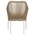 ΠΟΛΥΘΡΟΝΑ ΑΛΟΥΜΙΝΙΟΥ HM5855.01 ΛΕΥΚΟ ΜΕ ΣΧΟΙΝΙ WICKER PE ΜΠΕΖ 56x66x82 εκ.