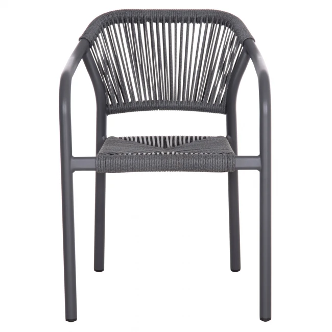 ΠΟΛΥΘΡΟΝΑ ΑΛΟΥΜΙΝΙΟΥ LUCCI HM6266.01 ΣΚΟΥΡΟ ΓΚΡΙ ΣΚΕΛΕΤΟΣ & P.E.RATTAN 58x56x79Υεκ