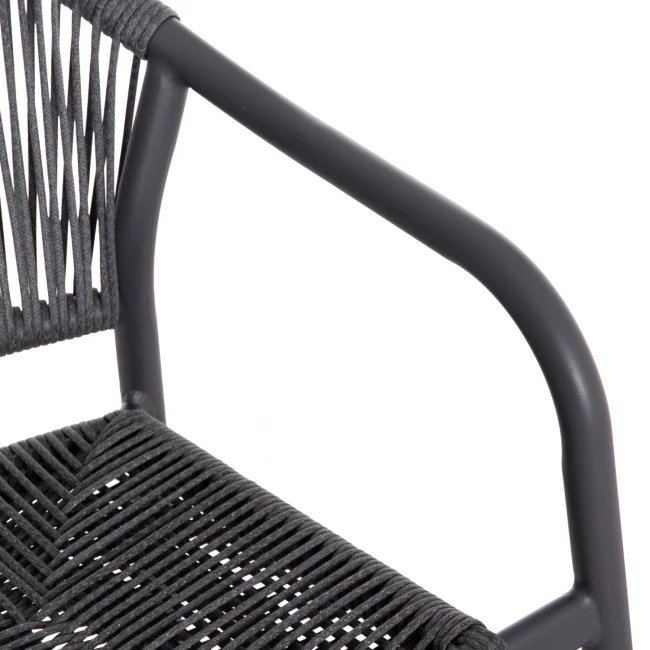 ΠΟΛΥΘΡΟΝΑ ΑΛΟΥΜΙΝΙΟΥ LUCCI HM6266.01 ΣΚΟΥΡΟ ΓΚΡΙ ΣΚΕΛΕΤΟΣ & P.E.RATTAN 58x56x79Υεκ