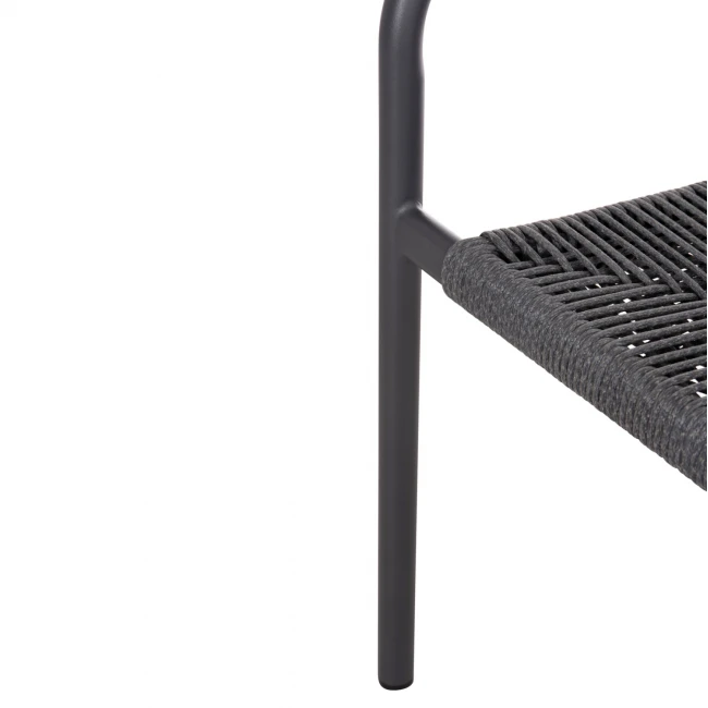 ΠΟΛΥΘΡΟΝΑ ΑΛΟΥΜΙΝΙΟΥ LUCCI HM6266.01 ΣΚΟΥΡΟ ΓΚΡΙ ΣΚΕΛΕΤΟΣ & P.E.RATTAN 58x56x79Υεκ