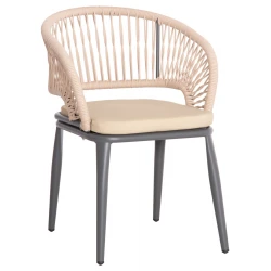 ΠΟΛΥΘΡΟΝΑ ΑΛΟΥΜΙΝΙΟΥ MAGNET HM6287.01 ΣΚΟΥΡΟ ΓΚΡΙ ΜΕ ΚΡΕΜ P.E.ΣΧΟΙΝΙ 59x61x81.5Υεκ