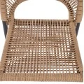 ΠΟΛΥΘΡΟΝΑ ΑΛΟΥΜΙΝΙΟΥ NOJO HM5771.02 ΓΚΡΙ ΜΕ P.E.TWIST RATTAN ΜΠΕΖ 55x63x82Y εκ.