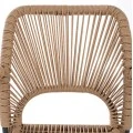 ΠΟΛΥΘΡΟΝΑ ΑΛΟΥΜΙΝΙΟΥ NOJO HM5771.02 ΓΚΡΙ ΜΕ P.E.TWIST RATTAN ΜΠΕΖ 55x63x82Y εκ.
