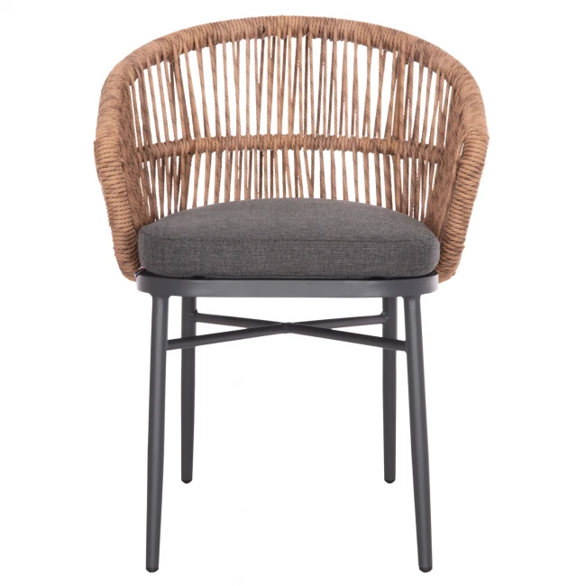 ΠΟΛΥΘΡΟΝΑ ΑΛΟΥΜΙΝΙΟΥ ORIN HM6265.01 ΣΚΟΥΡΟ ΓΚΡΙ- P.E.RATTAN ΣΕ ΦΥΣΙΚΟ 58x61x75Υεκ.