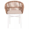 ΠΟΛΥΘΡΟΝΑ ΑΛΟΥΜΙΝΙΟΥ ORIN HM6265.02 ΛΕΥΚΗ-P.E.RATTAN ΦΥΣΙΚΟ-ΜΠΕΖ ΜΑΞΙΛΑΡΙΑ 58x61x75Υ