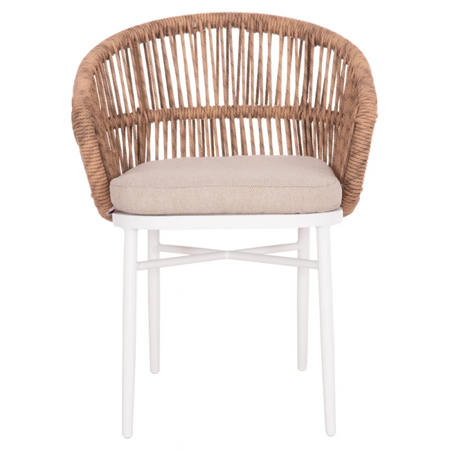 ΠΟΛΥΘΡΟΝΑ ΑΛΟΥΜΙΝΙΟΥ ORIN HM6265.02 ΛΕΥΚΗ-P.E.RATTAN ΦΥΣΙΚΟ-ΜΠΕΖ ΜΑΞΙΛΑΡΙΑ 58x61x75Υ