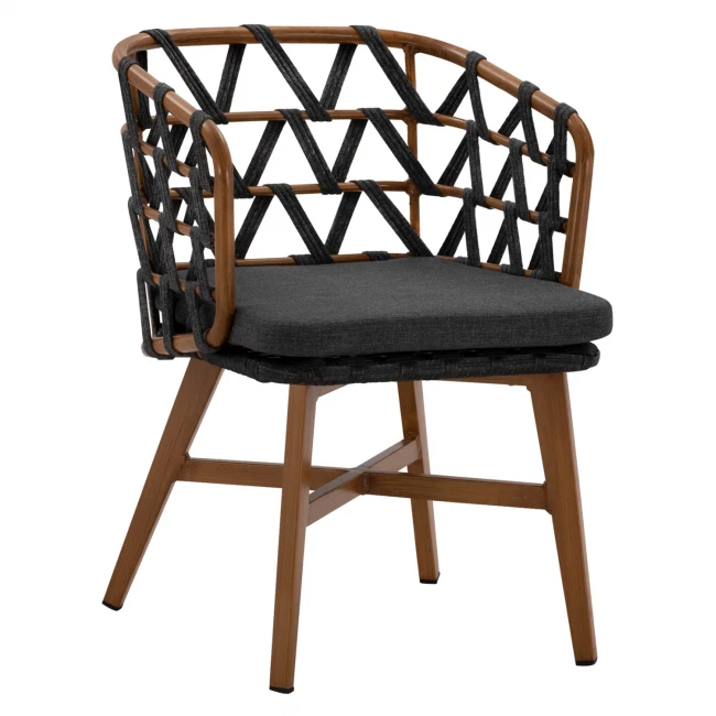 ΠΟΛΥΘΡΟΝΑ ΑΛΟΥΜΙΝΙΟΥ RICKO HM5782.11 ΚΑΦΕ ΣΚΕΛΕΤΟΣ-ΓΚΡΙ ΚΟΡΔΟΝΙ 57x61x79Υ εκ.