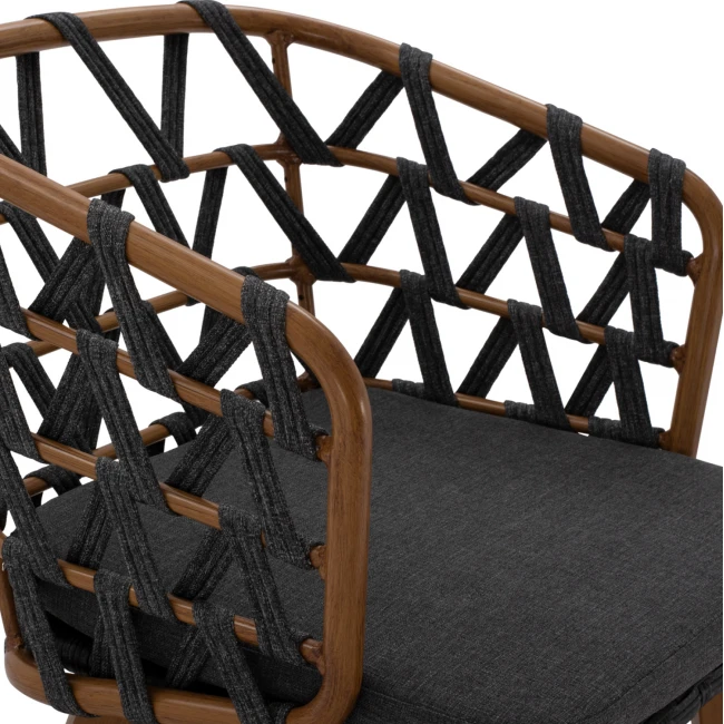 ΠΟΛΥΘΡΟΝΑ ΑΛΟΥΜΙΝΙΟΥ RICKO HM5782.11 ΚΑΦΕ ΣΚΕΛΕΤΟΣ-ΓΚΡΙ ΚΟΡΔΟΝΙ 57x61x79Υ εκ.