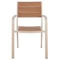 ΠΟΛΥΘΡΟΝΑ ΑΛΟΥΜΙΝΙΟΥ SAGA HM5127.04 ΣΑΜΠΑΝΙ ΜΕ POLYWOOD 55x52x86Yεκ.