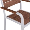 ΠΟΛΥΘΡΟΝΑ ΑΛΟΥΜΙΝΙΟΥ SAGA ΛΕΥΚΗ ΜΕ POLYWOOD HM5127.01 55x56x85Υ εκ.