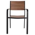ΠΟΛΥΘΡΟΝΑ ΑΛΟΥΜΙΝΙΟΥ SAGA ΜΑΥΡΗ ΜΕ POLYWOOD HM5127.03 56x55x85,5Yεκ.